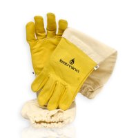 Ръкавици от Естествена Кожа с Ръкавели, снимка 5 - За пчели - 24801011