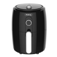 Фритюрник с горещ въздух Air Fryer Rosberg Premium , 1000W, 2 литра, 80-200 C, Таймер, Черен, снимка 1 - Съдове за готвене - 42553081