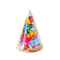 Парти шапки "Happy Birthday" /6 броя в опаковка/, снимка 1 - Декорация за дома - 34475780