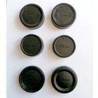 Капачки за тяло и задна за обектив Nikon, снимка 2 - Чанти, стативи, аксесоари - 34792269