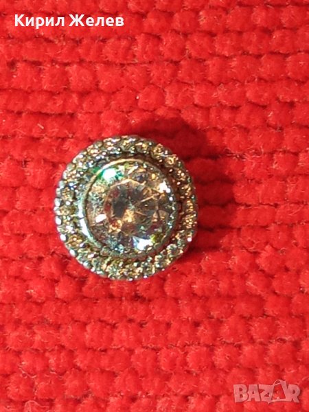 СКЪПОЦЕННА СРЕБЪРНА АРТ ОБЕЦА СРЕБРО 925 с ФАСЕТИРАНИ ИСКРЯЩИ ПЛАНИНСКИ КРИСТАЛИ 24929, снимка 1