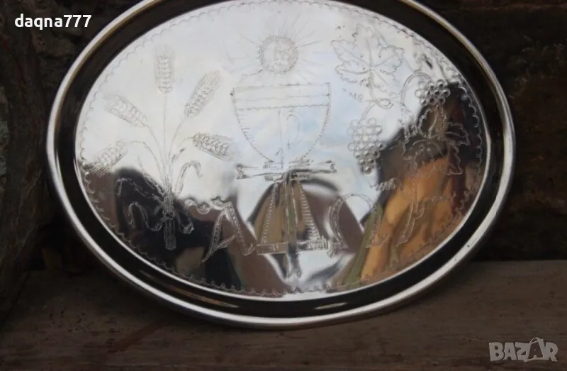 Античен свещен поднос 1920 г, снимка 1