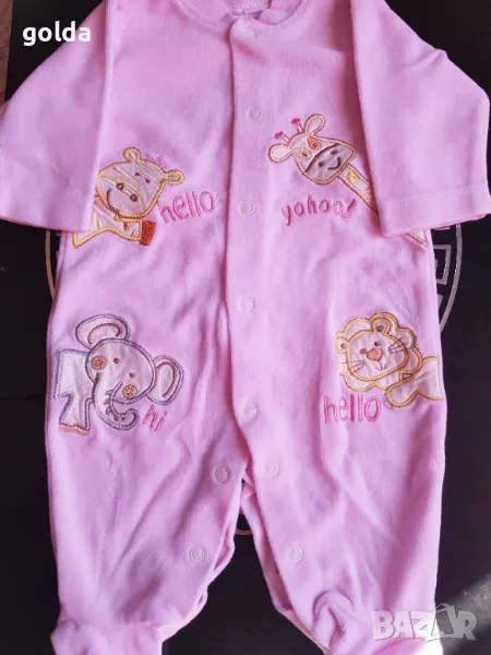 Красив, фин плюшен гащеризон+боди, снимка 1