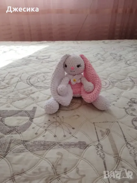 Плетено Зайче с шарени Уши, снимка 1