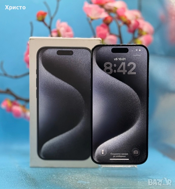 Apple iPhone 15 Pro, 512GB, 5G, Blue Titanium, снимка 1