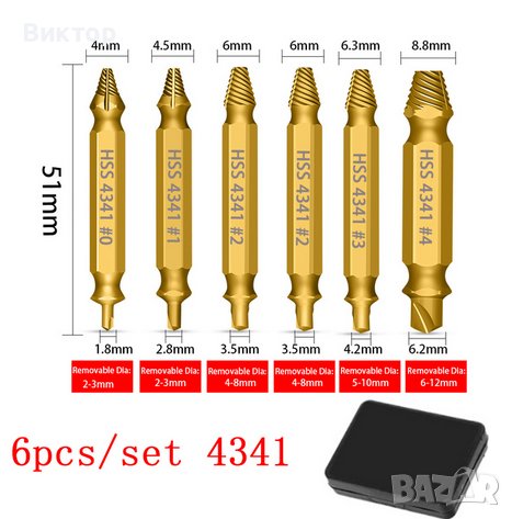 Бургии свредла за премахване на разбити болтове, снимка 1