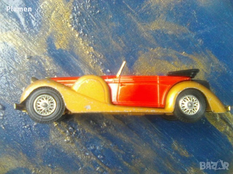 Стара количка на мачбокс от 1972 година модел 1938 година Лагонда Дропхеад купе, снимка 1