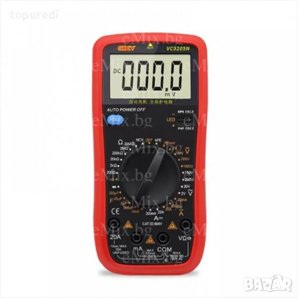 ДИГИТАЛЕН МУЛТИМЕТЪР (МУЛТИЦЕТ) VC9205N, снимка 1