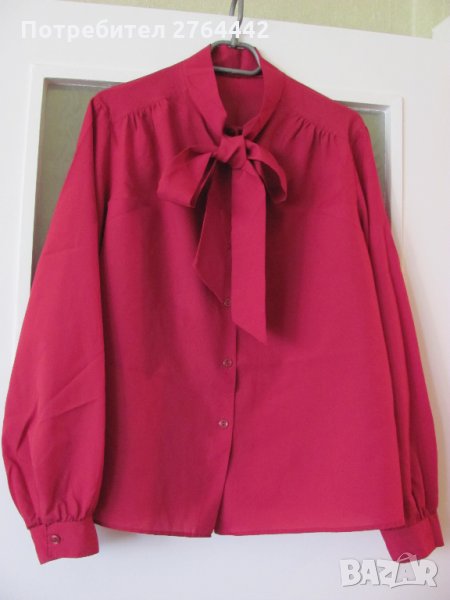 Тъмно червена риза коприна, снимка 1