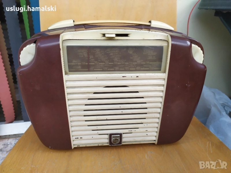 Старо лампово радио Philips, снимка 1