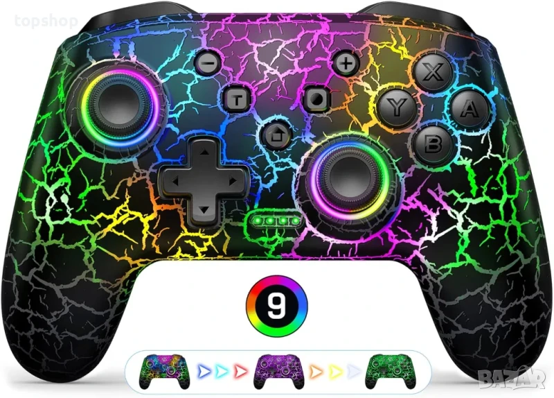 НОВ джойстик Gammeefy Switch Controller, Wireless Switch Pro Controller за Nintendo Switch/Lite/OLED, снимка 1