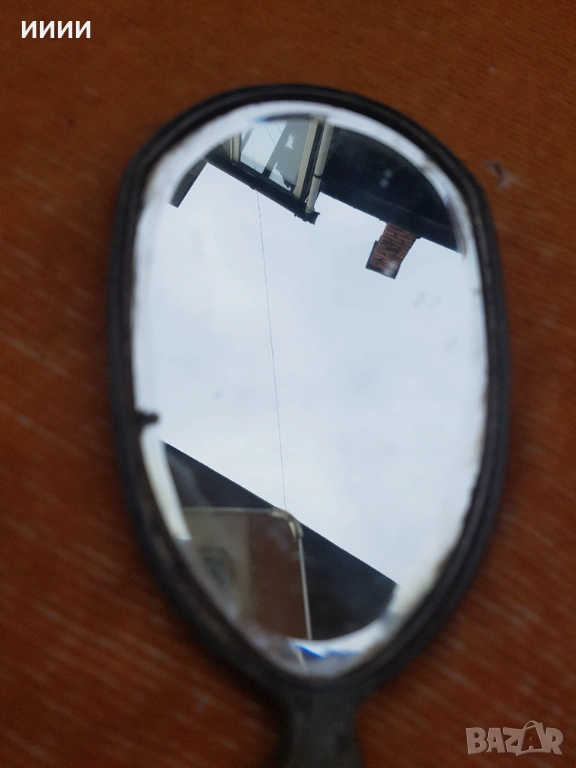 Старинно кристално огледало фасетирано, снимка 1