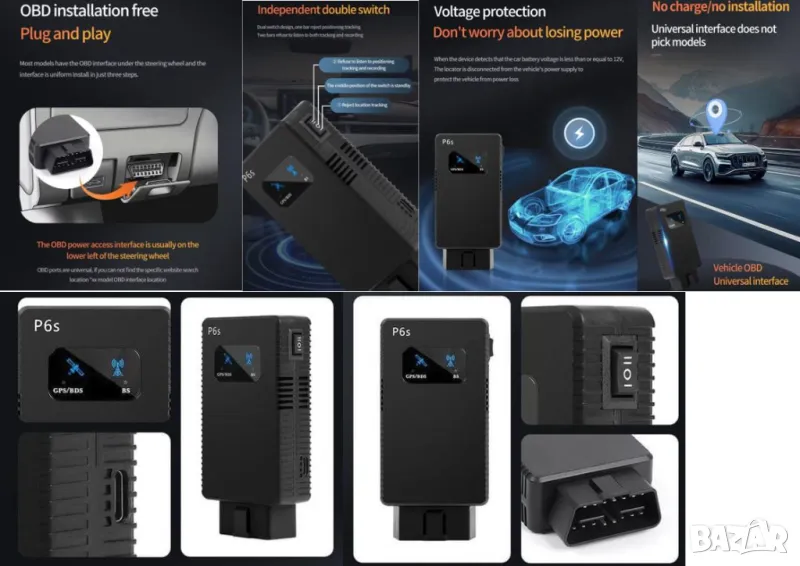 Нов модел от 2025 година! Сателитен + GPS Заглушител на OBD Порта на Автомобила OBD2 Букса за Кола, снимка 1