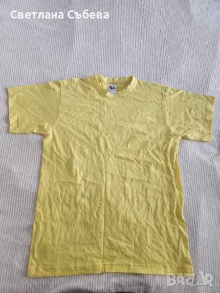 Памучна жълта тениска , снимка 1