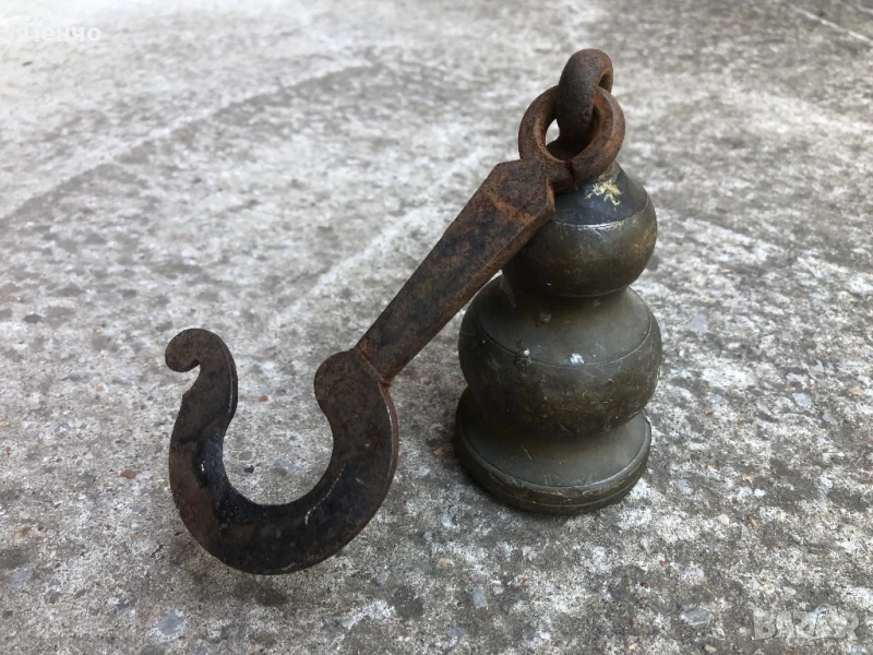 голям бронзов топуз за старинен кантар, снимка 1