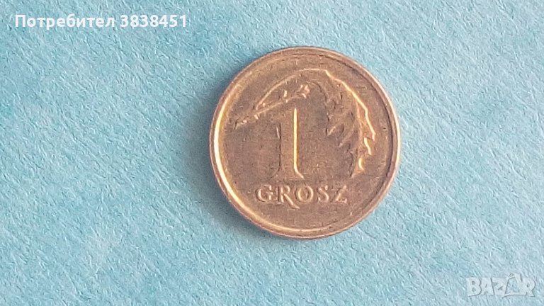 1 Grosz 2014 г. Полша, снимка 1