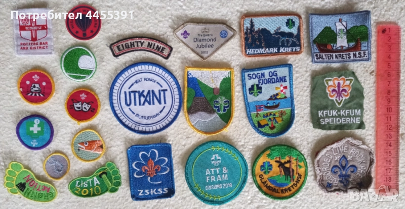 Скаутски шеврони 22 бр., снимка 1