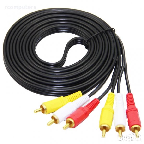 Кабел 3 RCA M-3 RCA  M   3м, снимка 1