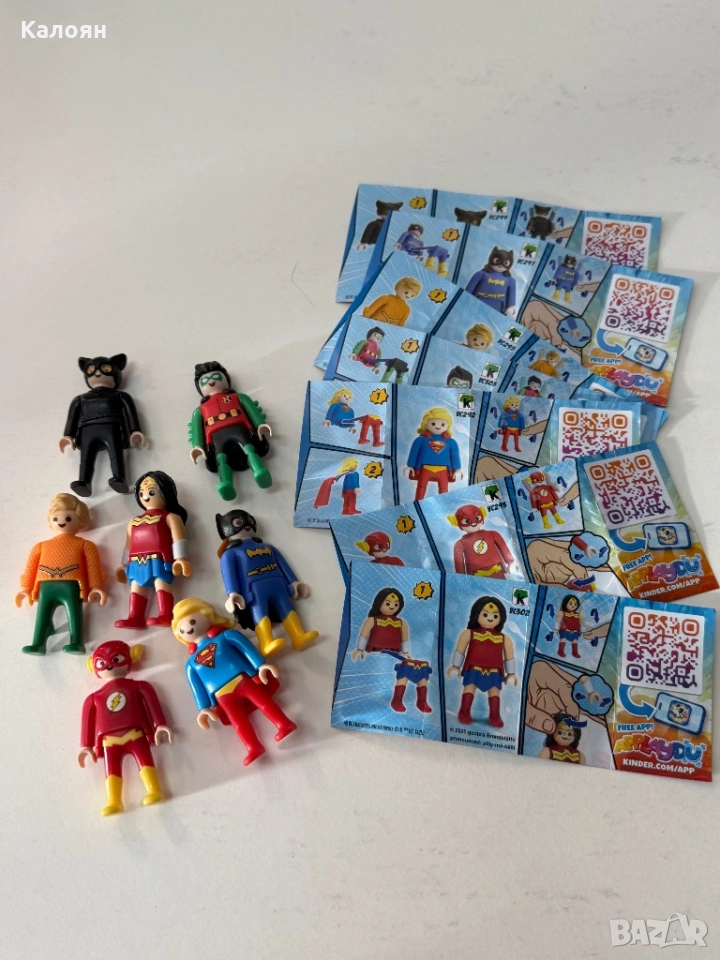 Kinder Surprise играчки лот was playmobil & DC, снимка 1