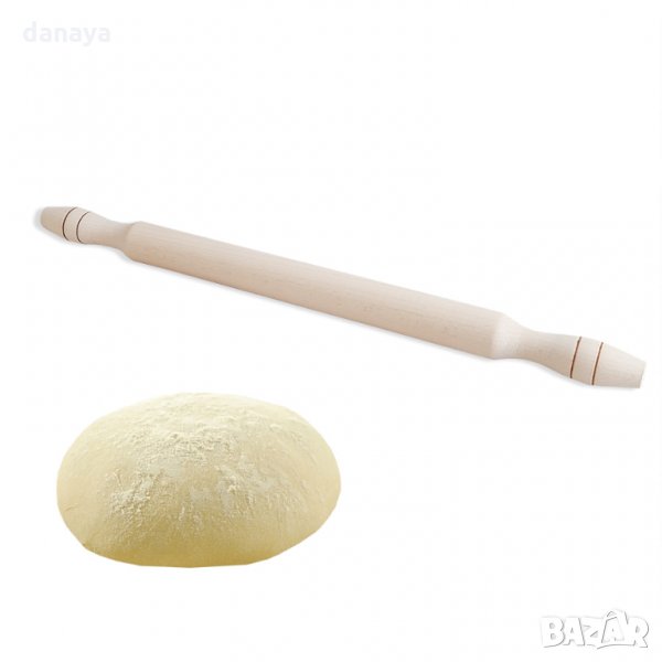2528 Дървена точилка за разточване на тесто с дръжки, 50см, снимка 1