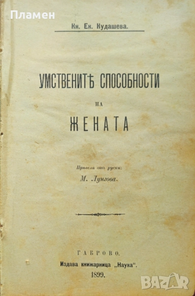 Умствените способности на жената Кн. Ек. Кудашева /1899/, снимка 1