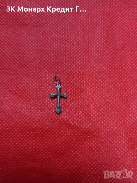 Сребърна висулка кръст, снимка 1