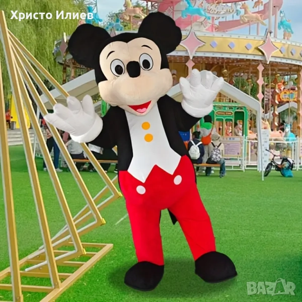 Гигантски надуваем Костюм на Мики Маус 1,9м за парти, снимка 1
