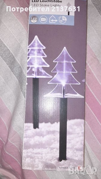 НОВИ  ! Неразпечатвани 5 броя  LED  светещи елхички - , снимка 1