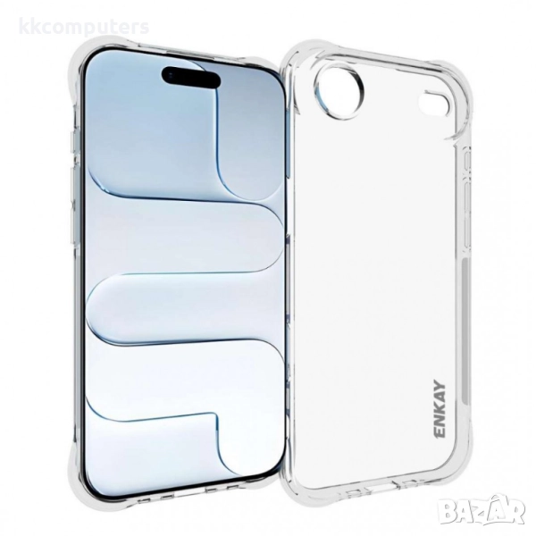 iPhone 17 Air Удароустойчив ENKAY Силиконов Калъф и Протектор, снимка 1
