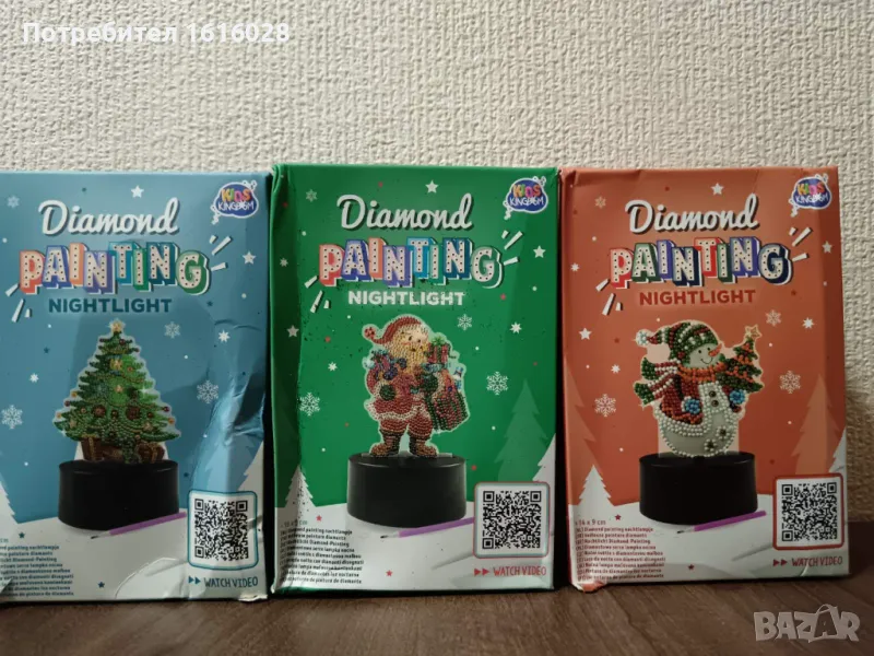 Коледни светещи диамантени декорации., снимка 1