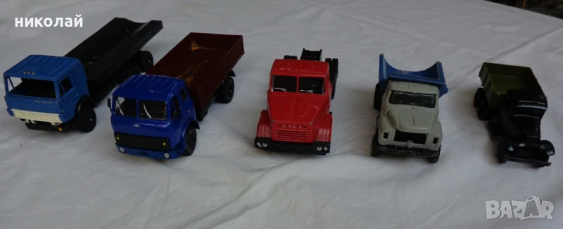 Ретро детски камиончета метални и пластмасови оригинални СССР мащаб 1/43, снимка 1