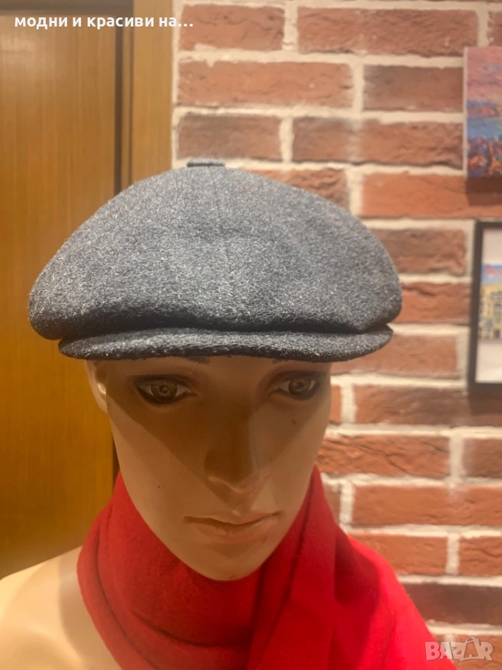 Мъжки каскет вълна и кашмир, снимка 1