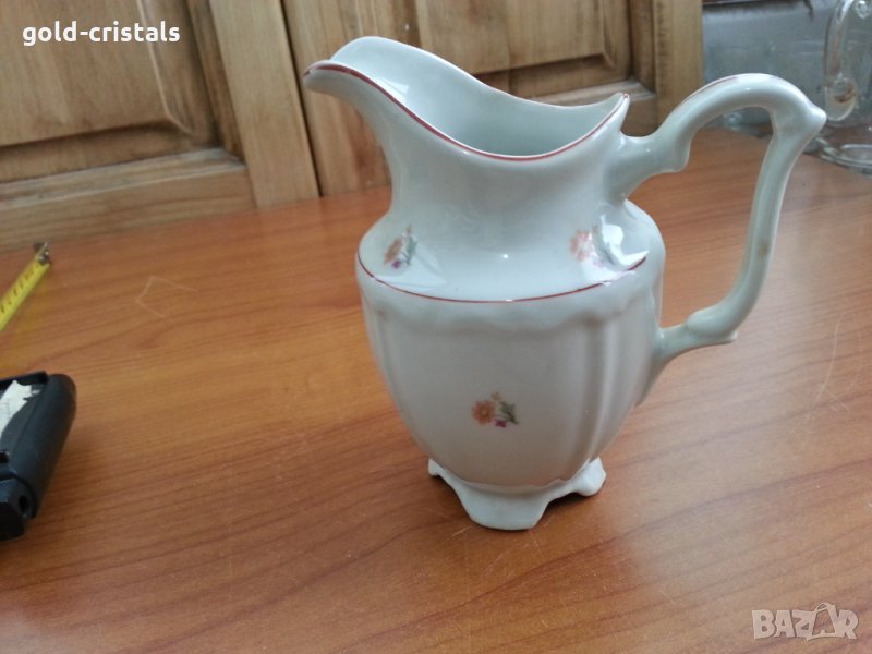 Стар български порцелан каничка латиера, снимка 1