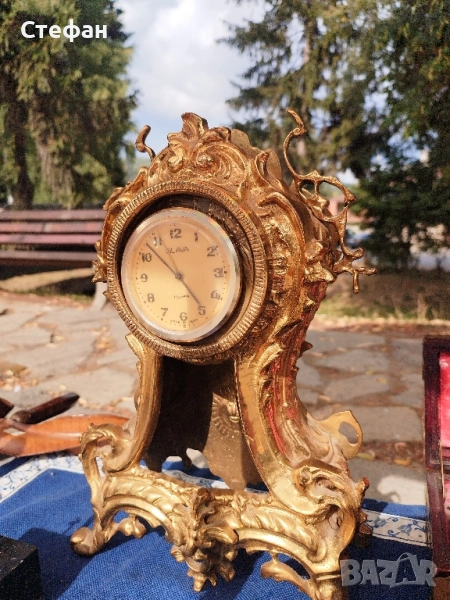 Стар бронзов часовник., снимка 1