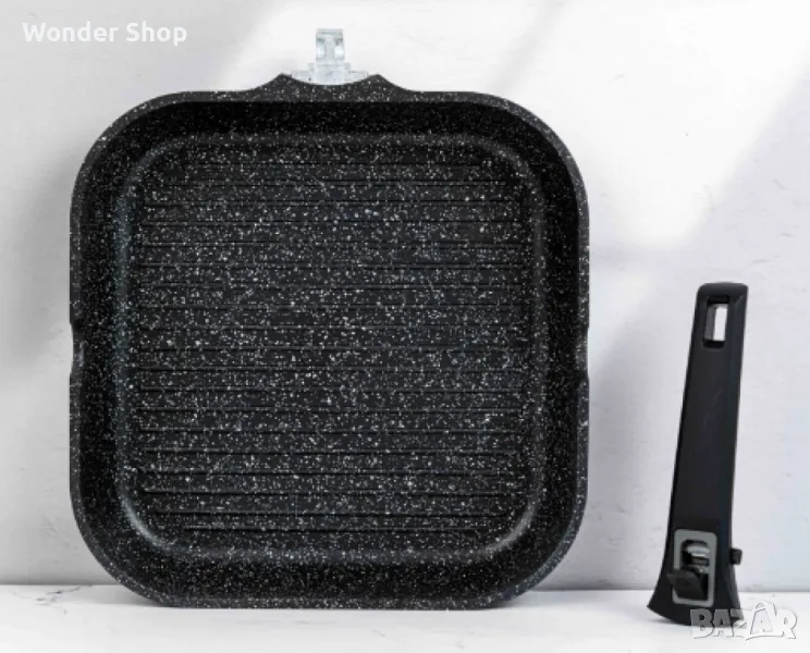 тиган грил с капак Bohmann, 28x28x5.5см., лят алуминий, снимка 1