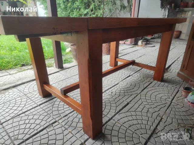 Продавам дървена трапезна маса, снимка 6 - Маси - 47622526