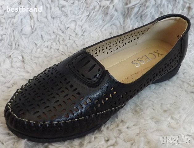 Обувки с перфорация, черни и бели, код 30/ББ1/30, снимка 5 - Дамски ежедневни обувки - 41457869