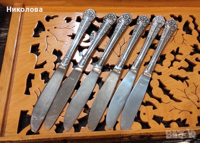 Трапезни ножове с орнаменти , снимка 3 - Прибори за хранене, готвене и сервиране - 42073948