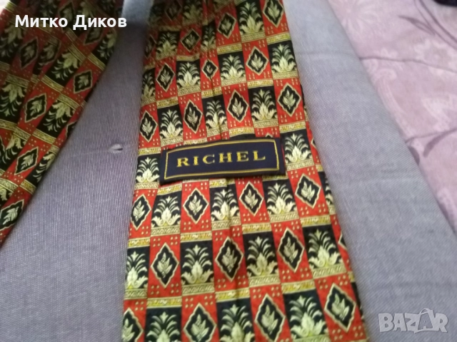 Richel J.G. Mayer Hand made in Spain tie вратовръзка нова маркова100% коприна маде ин Spain, снимка 5 - Други - 51766228