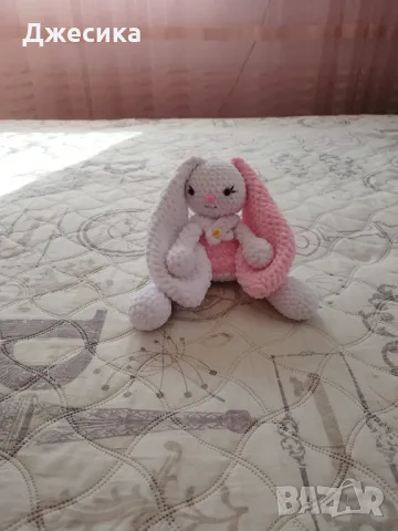 Плетено Зайче с шарени Уши, снимка 1