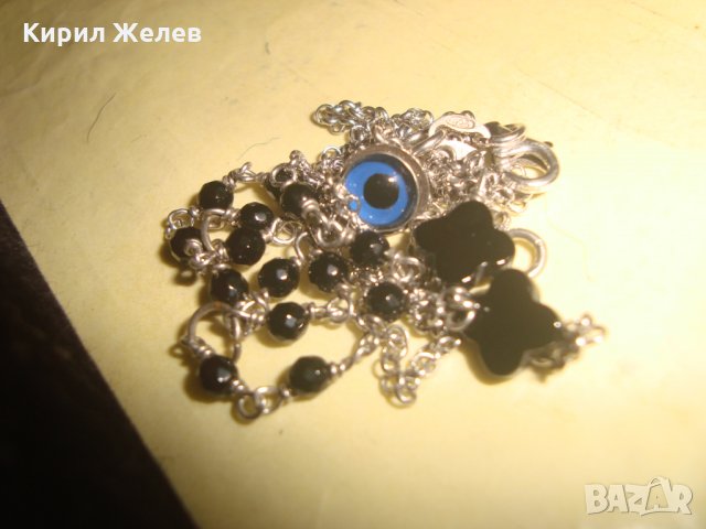 КРАСИВО СРЕБЪРНО ЕФИРНО КОЛИЕ СРЕБРО 925 с ВЕНЕЦИАНСКО СТЪКЛО 25810, снимка 16 - Колиета, медальони, синджири - 35719874