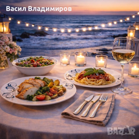 Комплект чинии 24 части с елегантен винтидж дизайн – Възвишен стил за всяка трапеза, снимка 2 - Сервизи - 53305546