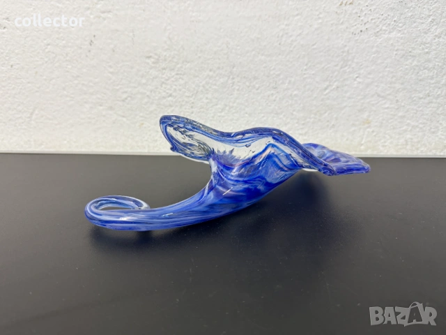 Артистична стъклена купа / съд / рог. №7840, снимка 4 - Колекции - 53094809