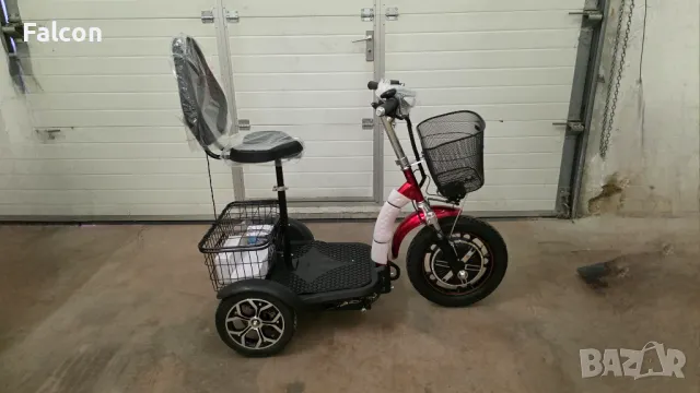 Електрическа триколка Falcon Traffic 950W с равна платформа и крачна спирачка