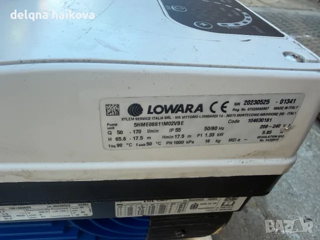 Lowara инверторна помпа , снимка 2 - Водни помпи - 55961912