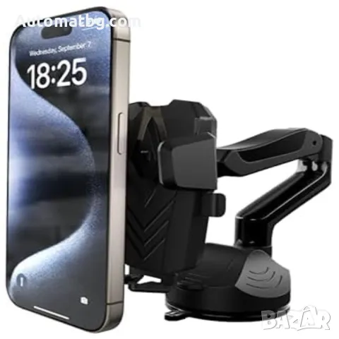 Стойка за телефон Automat, За кола, каравана и др, Въртяща, Универсална