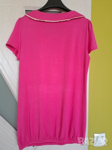 Дамска лятна блуза Giocco къс ръкав и яка , снимка 4 - Блузи с дълъг ръкав и пуловери - 41717302