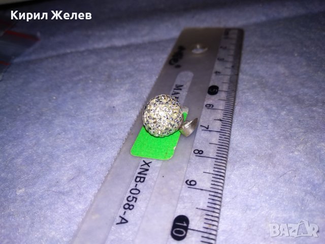 НЕЖЕН СРЕБЪРЕН МЕДАЛЬОН ТОПЧЕ с БЯЛ ЕМАЙЛ и ФАСЕТИРАНИ КРИСТАЛЧЕТА 36406, снимка 7 - Колиета, медальони, синджири - 39547625