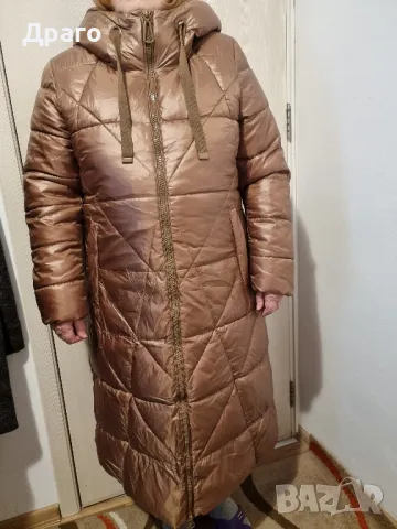 Дълго дамско, модерно зимно палто, снимка 3 - Палта, манта - 48669601