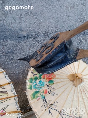 Стари, стар, ретро, винтидж, арт, старинен, азиатски чадър от бамбук, снимка 11 - Антикварни и старинни предмети - 44450546